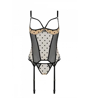 Корсет Passion MARINA CORSET, , beige, з відкритими чашками