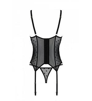 Корсет Passion MARINA CORSET, , black, з відкритими чашками