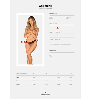 Трусики з доступом Obsessive Chemeris crotchless panties