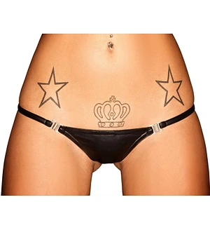 Трусики з мокрим ефектом Noir Handmade P005 Panties , відкриваються збоку