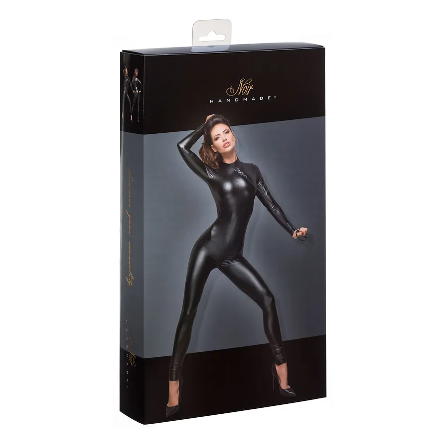 Комбінезон Noir Handmade F162 Powerwetlook overall with leash and two-way zipper, , мокрий ефект