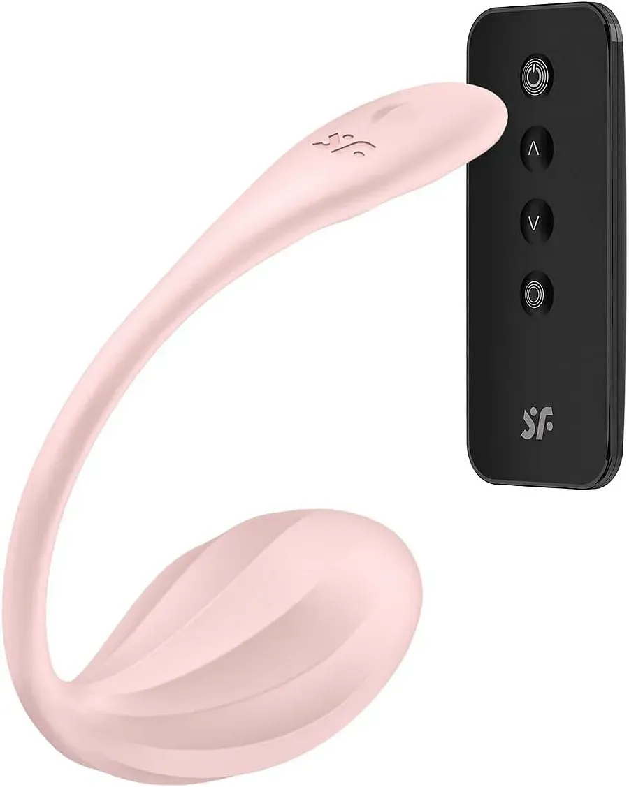 Смарт-віброяйце Satisfyer Ribbed Petal Connect App , керування зі смартфона, пульт ДК