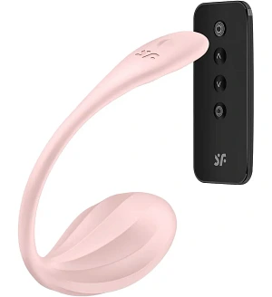 Смарт-віброяйце Satisfyer Ribbed Petal Connect App , керування зі смартфона, пульт ДК