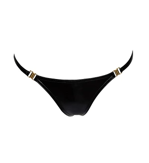 Трусики з мокрим ефектом Noir Handmade P008 Powerwetlook panty with clasp, , на застібках