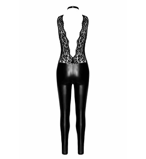 Комбінезон Noir Handmade F298 Libido, , під латекс, мереживний верх, чокер, знімне намисто, доступ