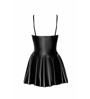Сукня Noir Handmade F308 Dreamer, , міні, під латекс, відкриті плечі, спідниця кльош, блискавка спереду