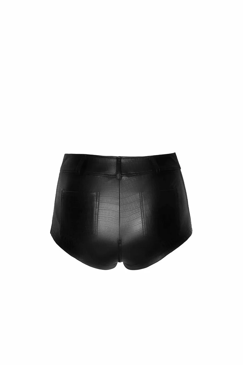 Шортики Noir Handmade F318 Wild, , , під латекс, крокодиловий принт, з доступом