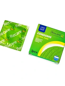 Презервативи Ultra Thin Mint Condoms 3 шт, ультратонкі, аромат: м'ята