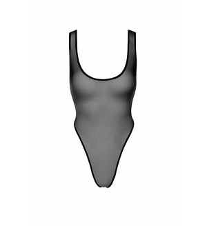 Боді Noir Handmade F322 Paparazzi, , прозоре, низ стрінги, високі вирізи