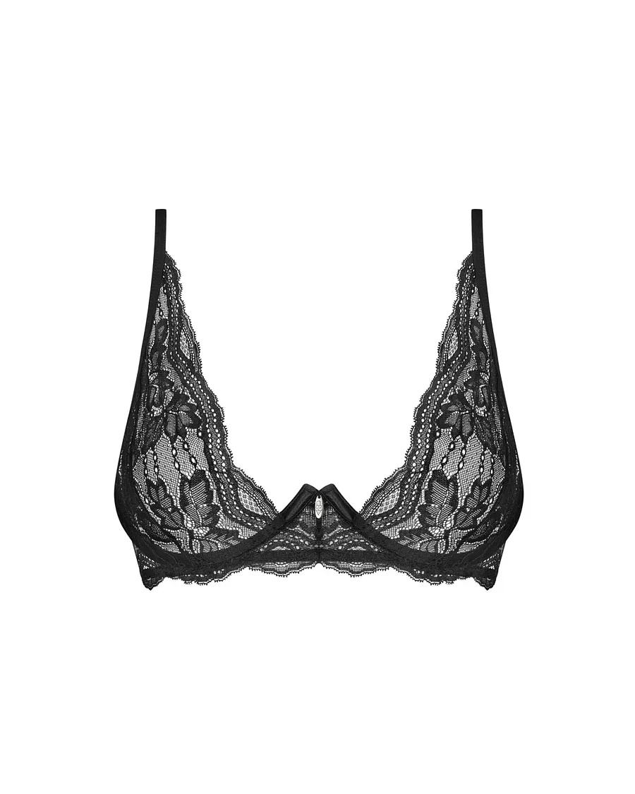 Бюстгальтер Obsessive Nutris bra, XL/2XL, мереживо, м’які чашки, кісточки під грудьми