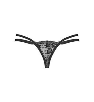 Трусики-стрінги Obsessive Nutris thong, , мереживні, дуже м’які, з подвійними боковинками