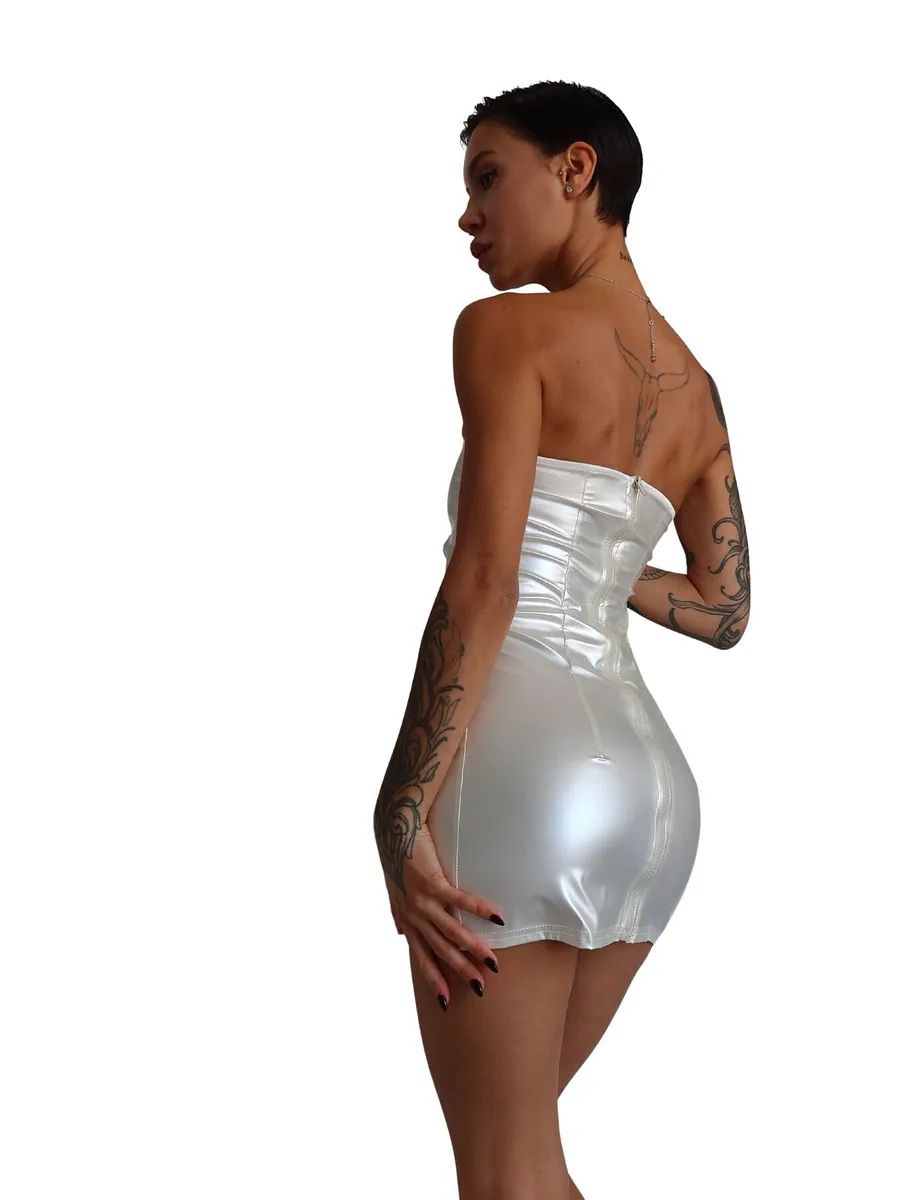 Мінісукня D&A, , , nylon-lycra відкриті плечі з блискавкою на всю довжину