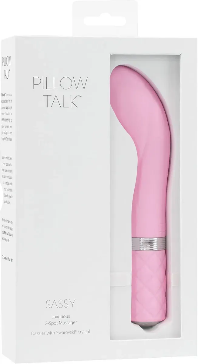 Розкішний вібратор Pillow Talk Sassy для точки G з кристалом Swarovski