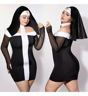 Еротичний костюм монашки JSY P61130 Plus Size