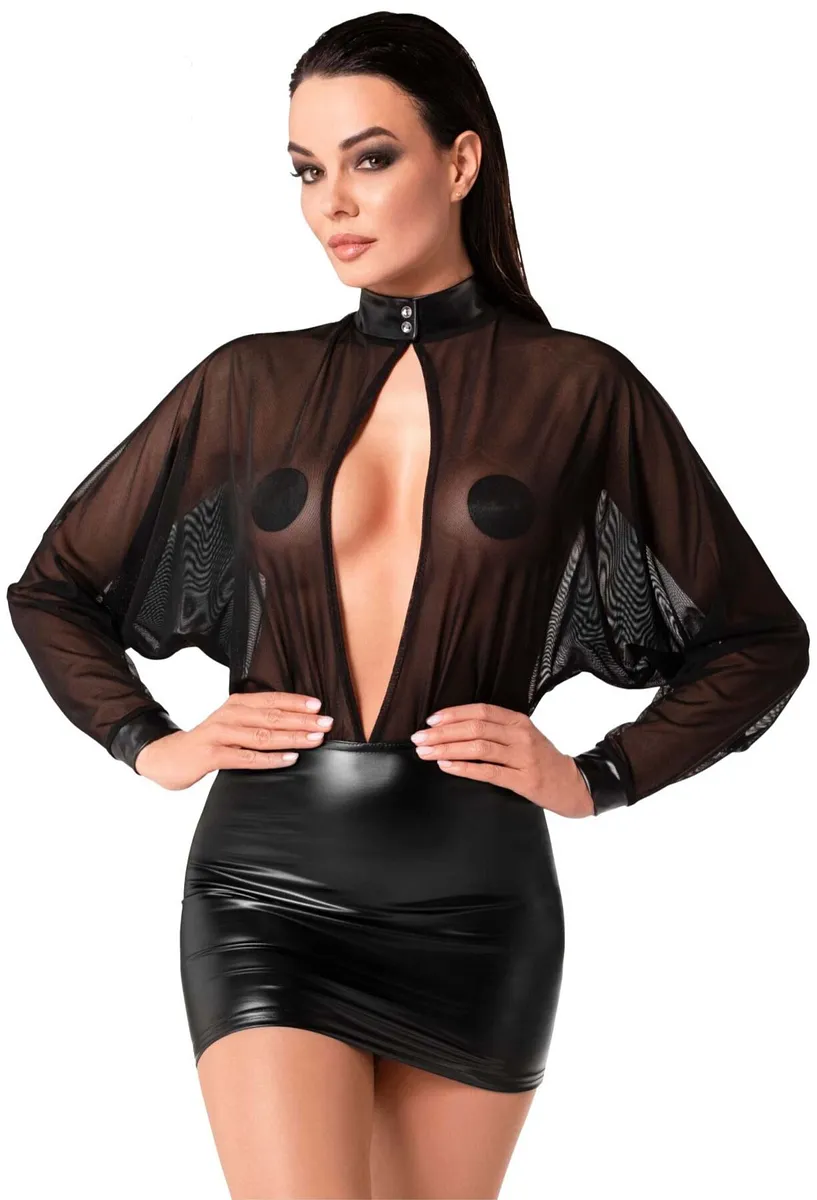 Сукня Noir Handmade F348 Powerwetlook and tulle dress