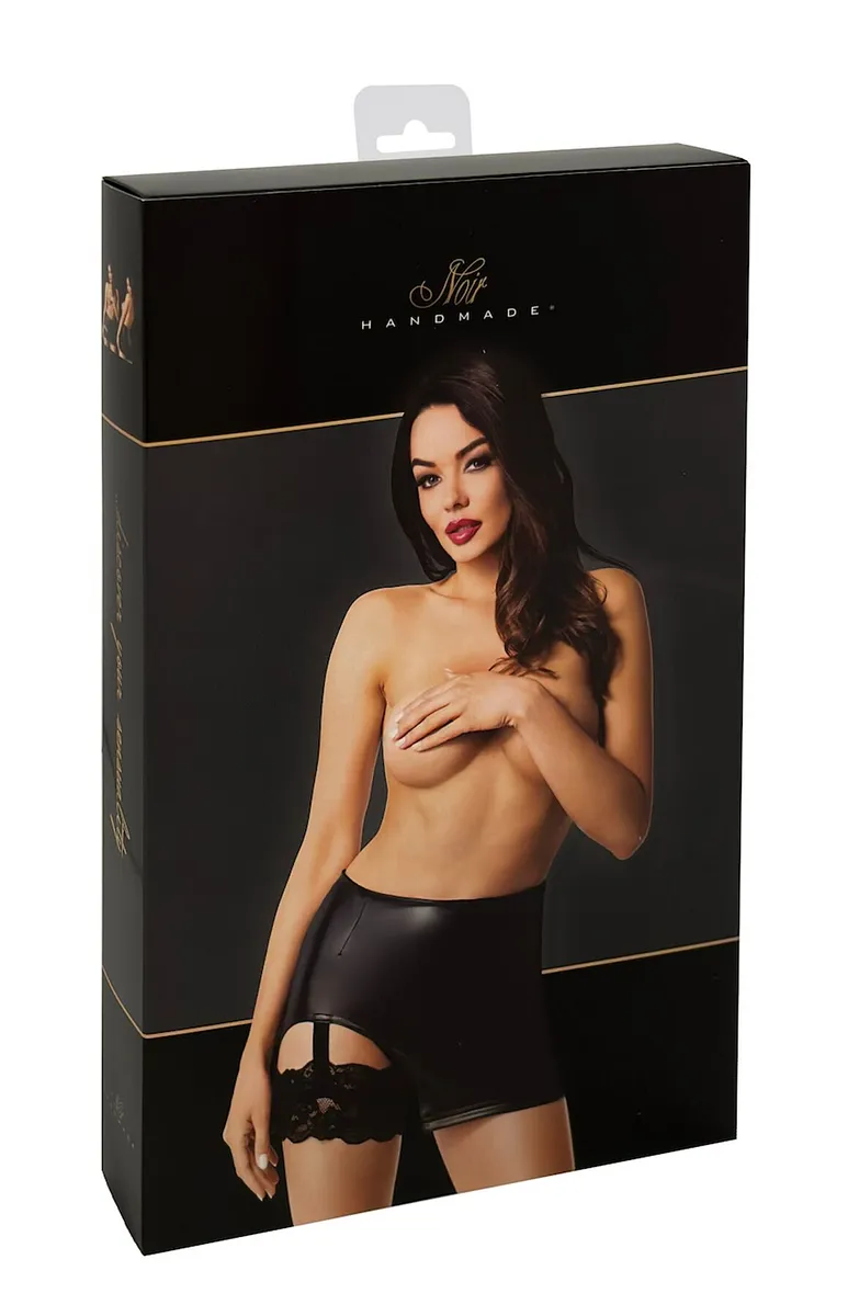 Спідниця Noir Handmade F345 Powerwetlook skirt with garter