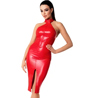 Сукня Noir Handmade F354 Red powerwetlook dress - 3XL