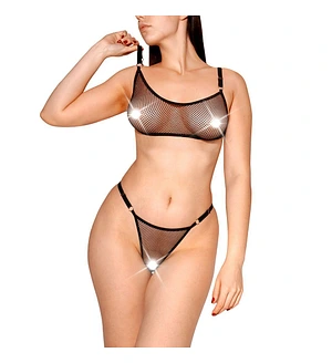 Сексуальний набір білизни із сітки Art of Sex - Deily чорний L-2XL