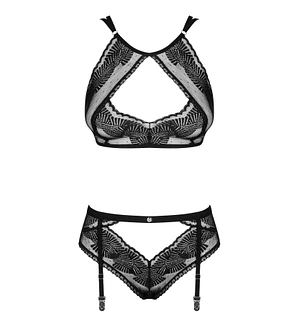 Комплект Obsessive Allastia 2-pcs set , регульовані бретелі, багаторівнева застібка