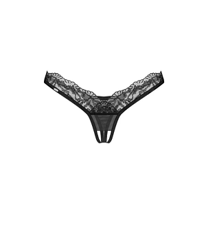 Трусики-стрінги з мереживом Obsessive Arrowel crotchless thong