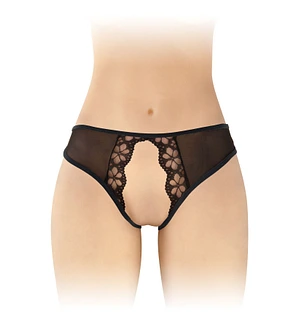 Трусики з відкритим доступом Fashion Secret Ambre Black, сітка