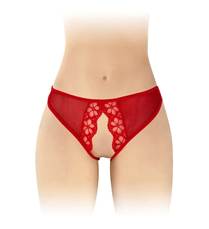 Трусики з відкритим доступом Fashion Secret Ambre Red, сітка