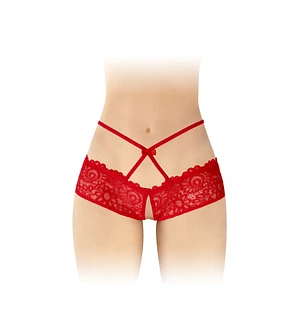 Трусики з відкритим доступом Fashion Secret Celia Red, лямки на талії