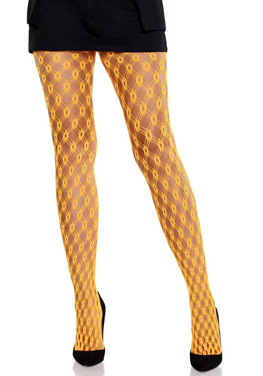 Колготки Leg Avenue Eyelet Net Tights Neon One Size