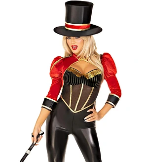 Костюм циркачки Leg Avenue Circus Ringmaster Diva Catsuit