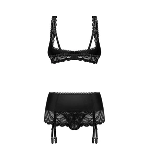 Комплект Obsessive Lecille 3-pcs crotchless set