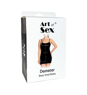 Лакована сукня Art of Sex - Demeter, колір чорний з ефектом голограми