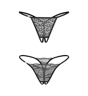 Набір трусиків з доступом Obsessive Bianca 2-pack crotchless thong