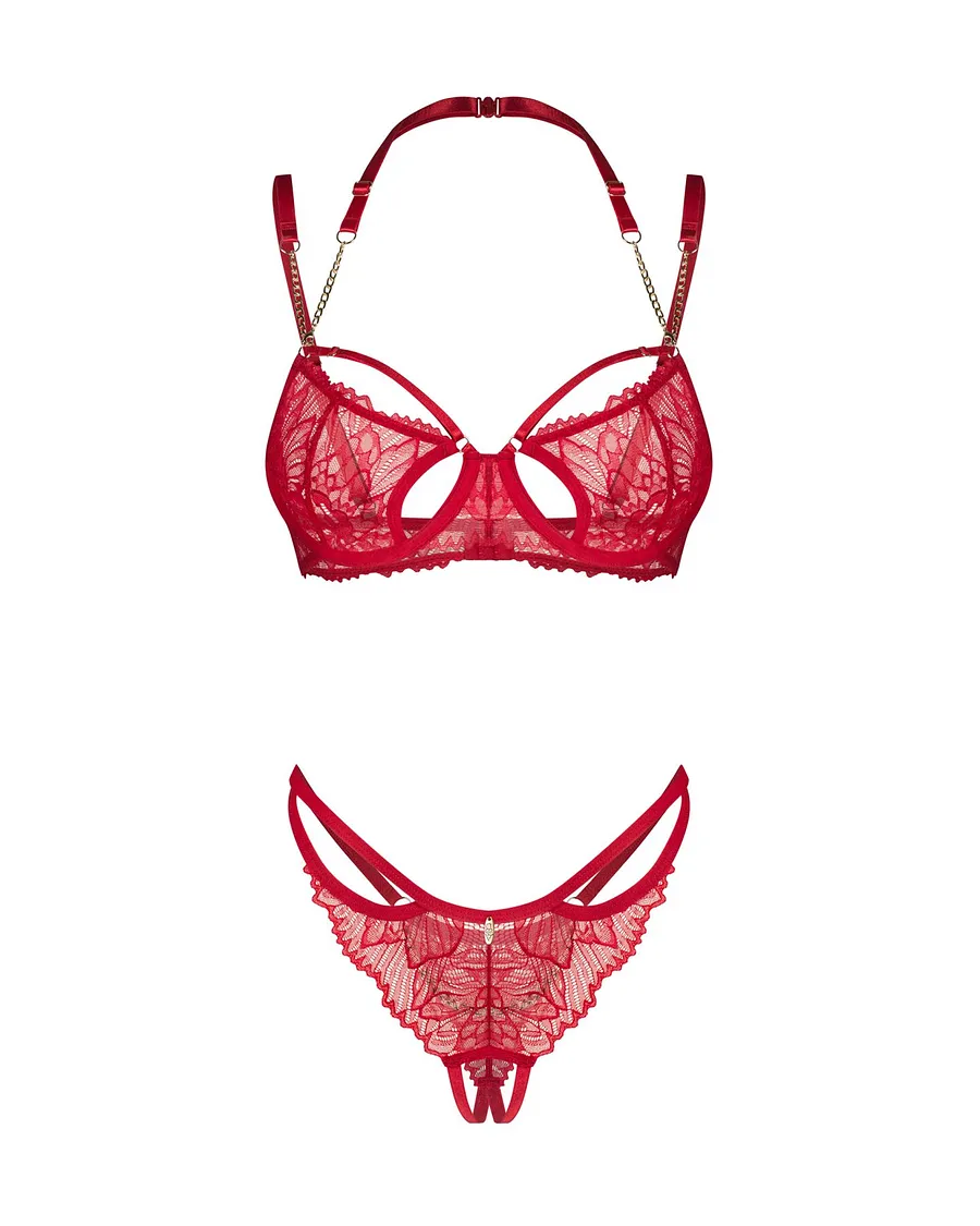 Комплект Obsessive Matildea 2-pcs crotchless set