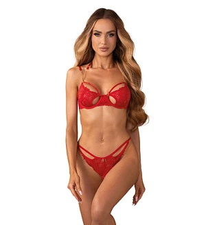 Комплект Obsessive Matildea 2-pcs crotchless set 2XL/3XL