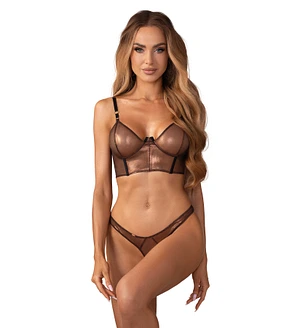 Комплект Obsessive Soranna top & crotchless thong S/M