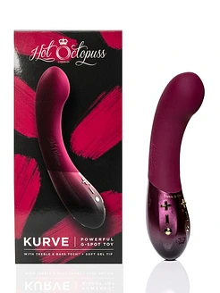 Вібратор для точки G Hot Octopuss KURVE, Treble and Bass Technology, 2 мотори, м’який кінчик