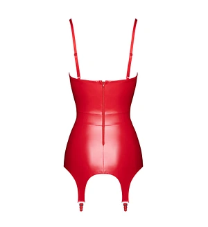 Корсет із підв'язками для панчіх Noir Handmade F368 Bombshell Fierce Corset-belt Red XS