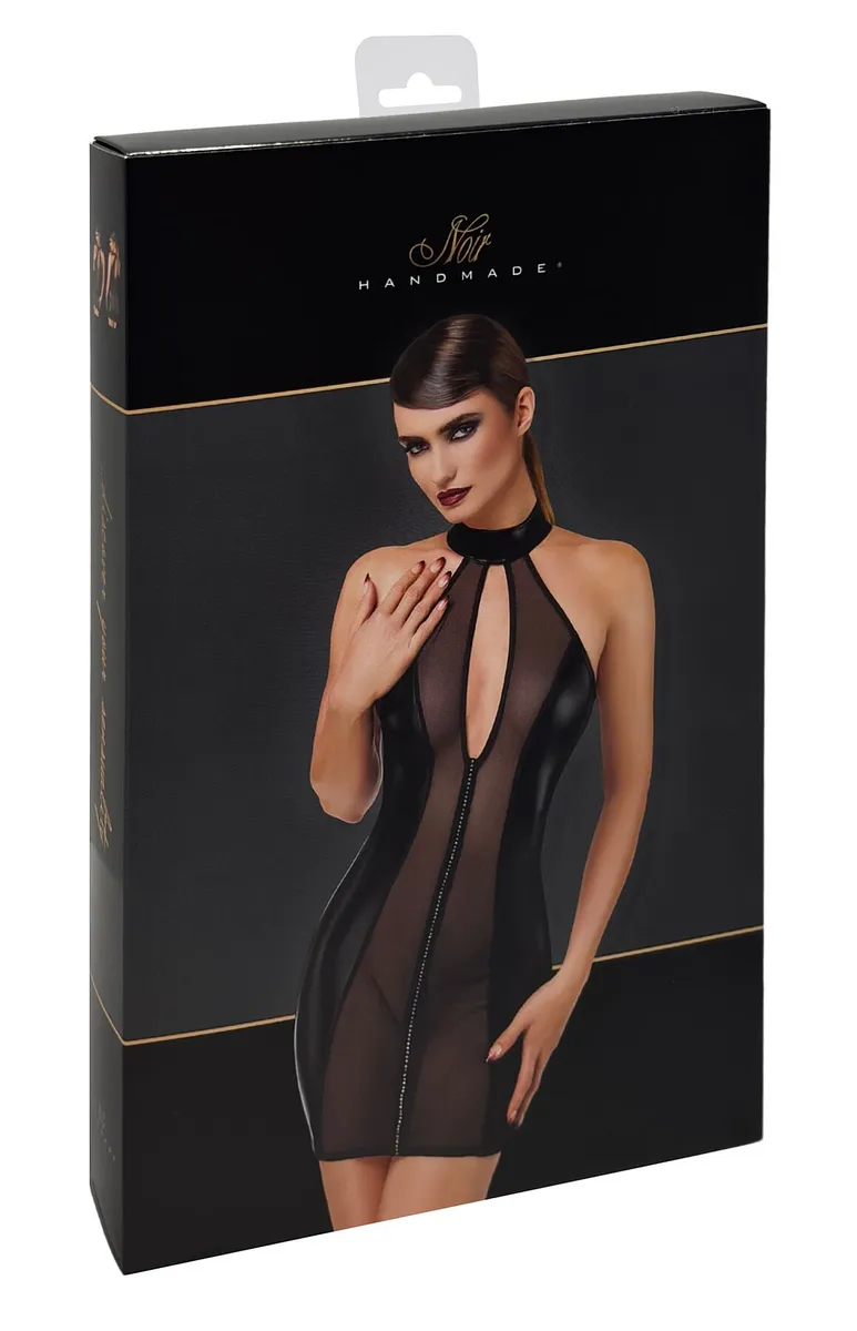 Сукня Noir Handmade F370 Luxuria Crystal Sheer Mini Dress