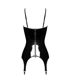 Корсет з підв'язками для панчіх Noir Handmade F381 Dominae Venom PVC corset-belt