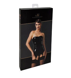 Корсет з підв'язками для панчіх Noir Handmade F381 Dominae Venom PVC corset-belt 3XL
