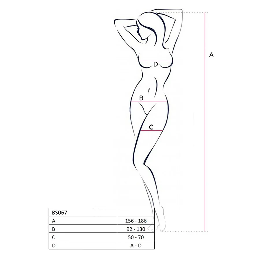 Бодістокінг Passion BS067 , комбінезон, імітація панчох і топа на бретелях