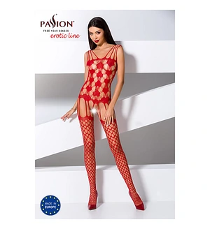 Бодістокінг Passion BS067 , комбінезон, імітація панчох і топа на бретелях