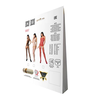 Бодістокінг Passion BS067 , комбінезон, імітація панчох і топа на бретелях