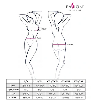 Боді монокіні з відкритими грудьми Passion DIABOLINA BODY