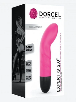 Вібратор Dorcel Expert G 2.0 Magenta для точки G, що перезаряджається