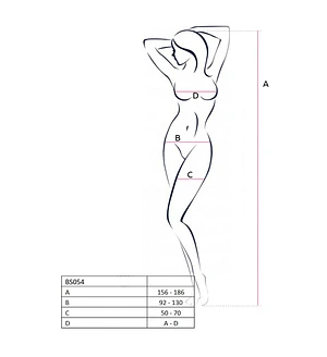 Бодістокінг Passion BS054 , комбінезон, імітація панчіх, відкритий животик