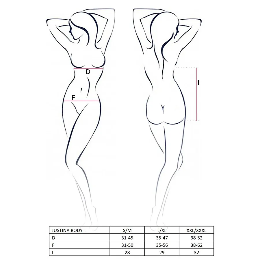 Боді монокіні з відкритими грудьми Passion JUSTINA BODY