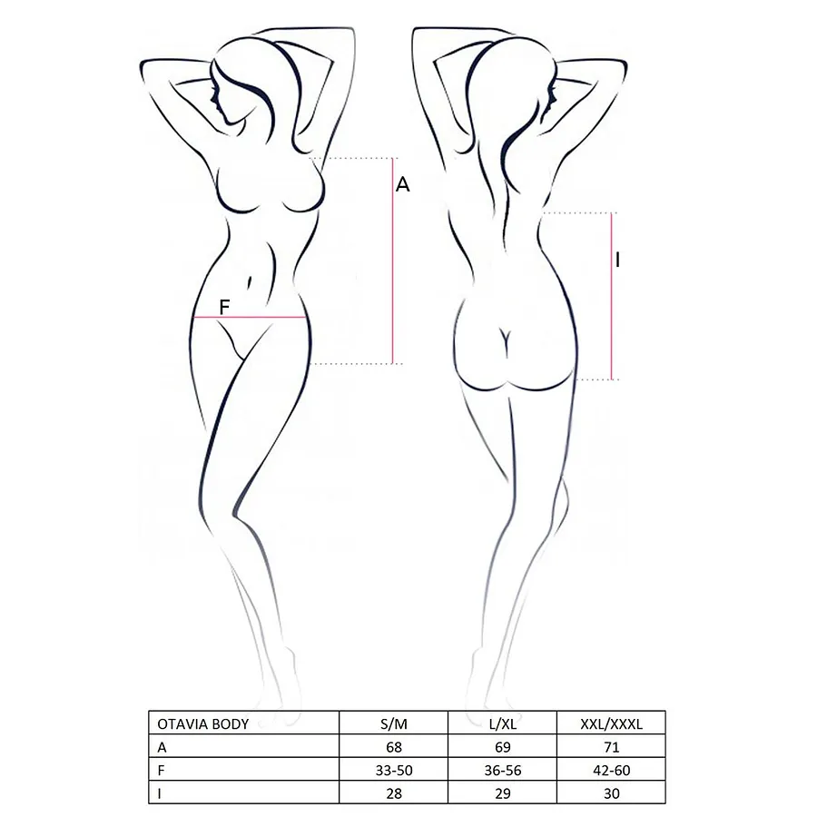 Боді монокіні з глибоким декольте Passion OTAVIA BODY