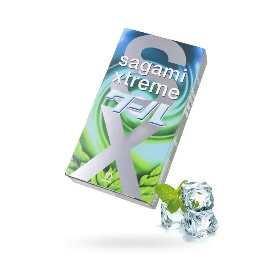 Латексні презервативи Sagami Xtreme Mint з ароматом м’яти