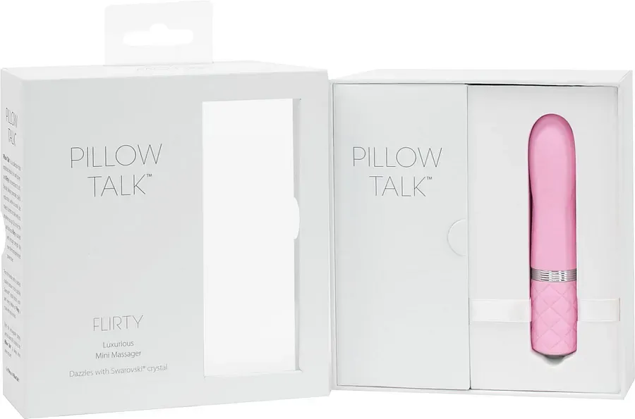 Розкішний вібратор PILLOW TALK - Flirty з кристалом Swarovski, гнучка головка